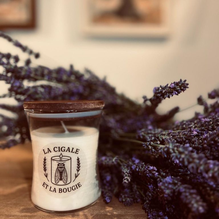 Bougie lavande provençale Bougie artisanale en cire végétale avec lavande – La Cigale et la Bougie
